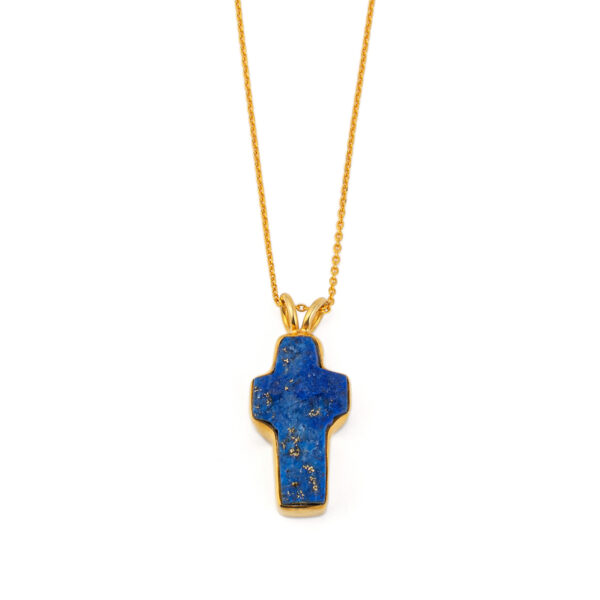 Lapis Cross Necklace