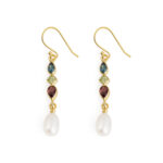 London Topaz and Peridot Drop Earrings