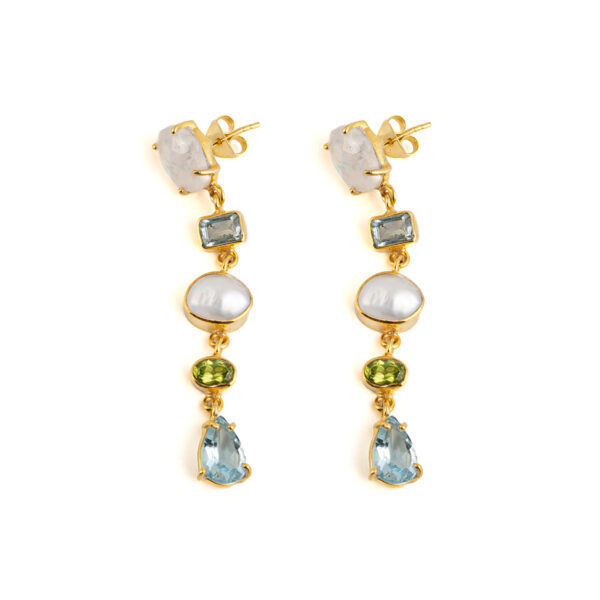 Multistone Dangle Earrings