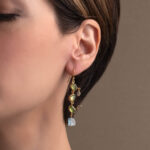 Peridot and Blue Topaz Dangle Earrings