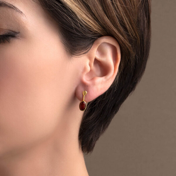 Garnet Drop Earrings