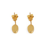 Σκουλαρίκια Σταγόνα με Γρανάτη - Επιχρυσωμένο Ασήμι 925 - Image 3