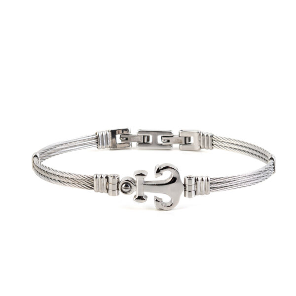 Stainless Steel Fleur de lis Bracelet