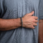 Stainless Steel White Grey caoutchouc Bracelet - Image 2