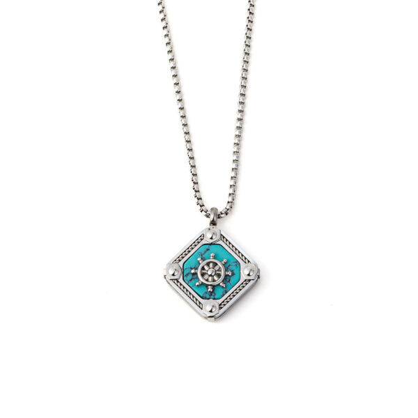 Stainless Steel Nautical Rudder Necklace