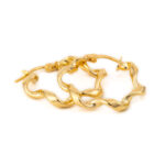 Sterling Silver Gold Plated Twisted Earrings