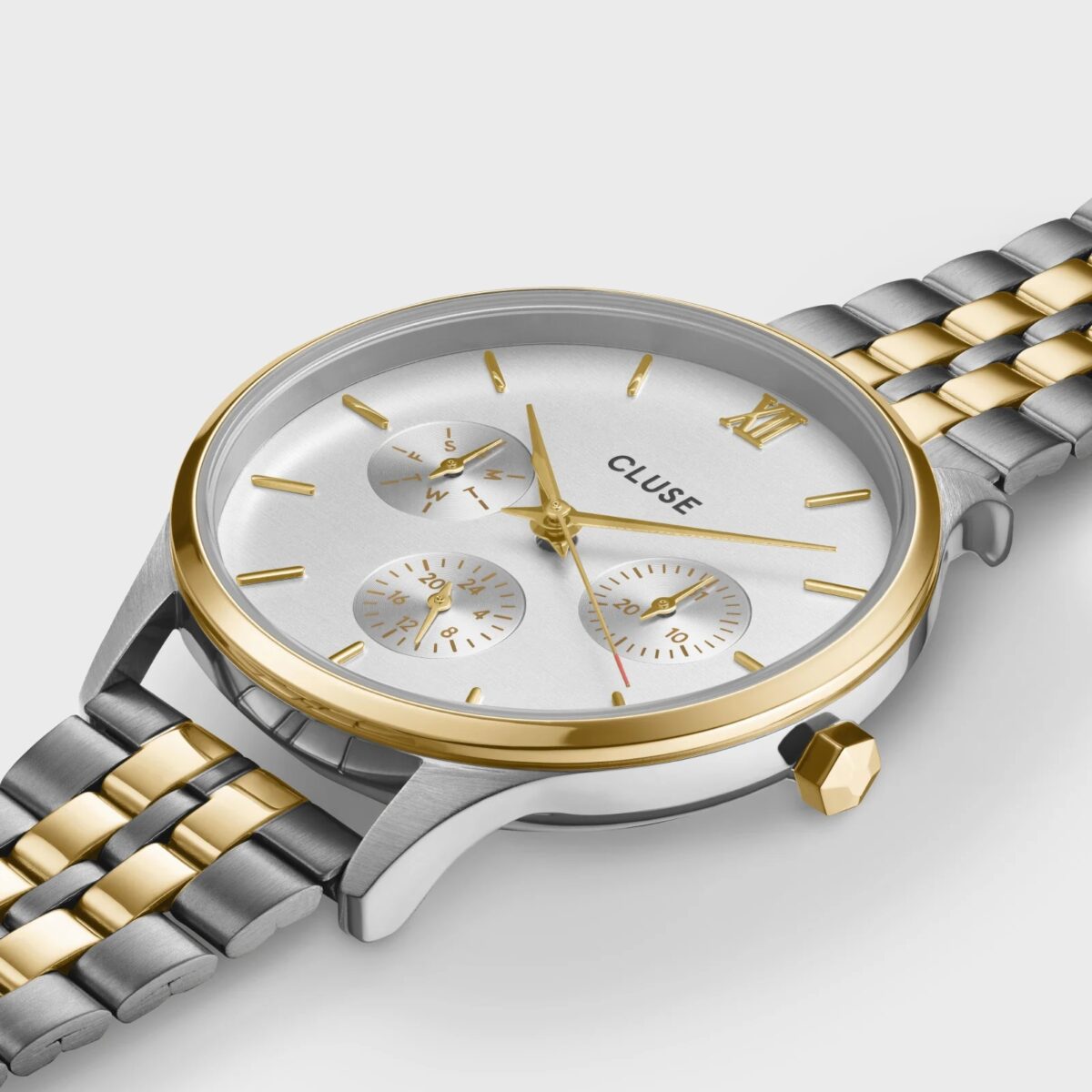 CW10704_detail Cluse Minuit Multifunction Watch Steel Bicolour