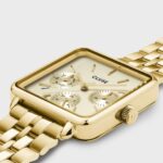 Cluse La Tétragone Multifunction Watch Steel Full Gold Colour