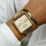 Cluse La Tétragone Multifunction Watch Steel Full Gold Colour