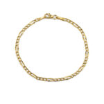 Figaro Chain Bracelet  – 14K Gold