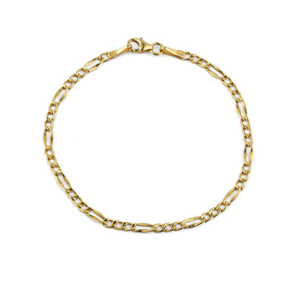 Figaro Chain Bracelet  – 14K Gold