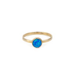 Blue Opal Round Ring