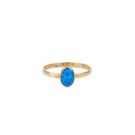 Blue Opal Oval Ring