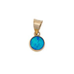 Blue Opal Round Pendant