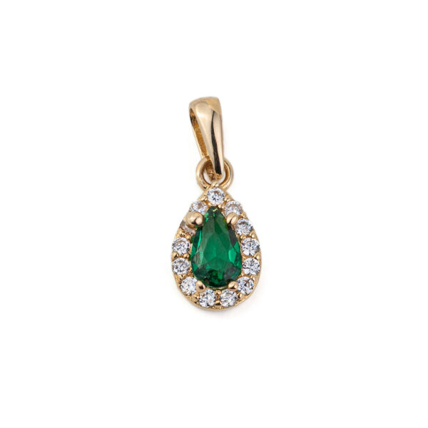 Teardrop Green Stone Pendant