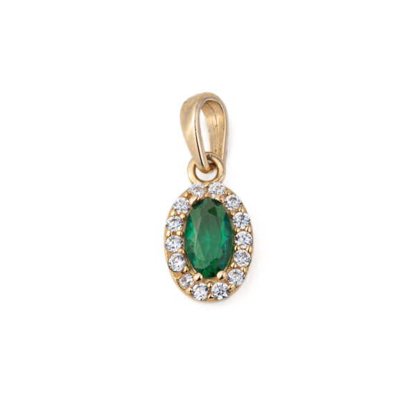 Round Green Stone Pendant