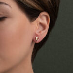 Eros Stud Zircon Earrings – 14K Gold - Image 2