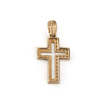 Cross with Zircon  – 14K Gold - Image 3