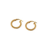 Κρικάκια Twist Rope - Επιχρυσωμένο Ασήμι 925 - Image 3