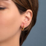Twist Rope Hoop Earrings - 925 Sterling Silver and Gold Plated - Image 2