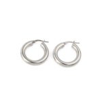 Chunky Hoop Earrings - 925 Sterling Silver and Gold Plated - Image 3