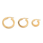 Everyday Hoop Earrings - 925 Sterling Silver and Gold Plated - Image 3