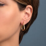 Τρίγωνικοί Κρίκοι - Επιχρυσωμένο Ασήμι 925 - Image 2