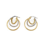 Triple Hoop Round Earrings