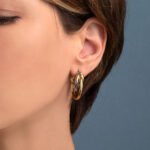 Τριπλοί Στρογγυλοί Κρίκοι - Επιχρυσωμένο Ασήμι 925 - Image 2