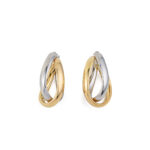 Double Twisted Hoops Earrings