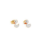 Sterling Silver Ducky Stud Earrings