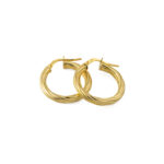 Twisted Hoops Earrings - 925 Sterling Silver & Gold Plated - Image 3