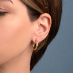Twisted Hoops Earrings - 925 Sterling Silver & Gold Plated - Image 2