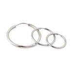 Σκουλαρίκια Sleeper Κρίκοι - Aσήμι 925 - Image 5