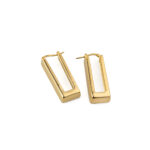 Rectangle Earrings - 925 Sterling Silver & Gold Plated - Image 3