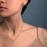 Rectangle Earrings - 925 Sterling Silver & Gold Plated - Image 2
