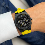Cluse Vigoureux Chrono Watch Silicone Yellow Black Colour - Image 2