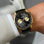 Cluse Anthéor Multifunction Watch Leather Black Gold Colour - Image 2