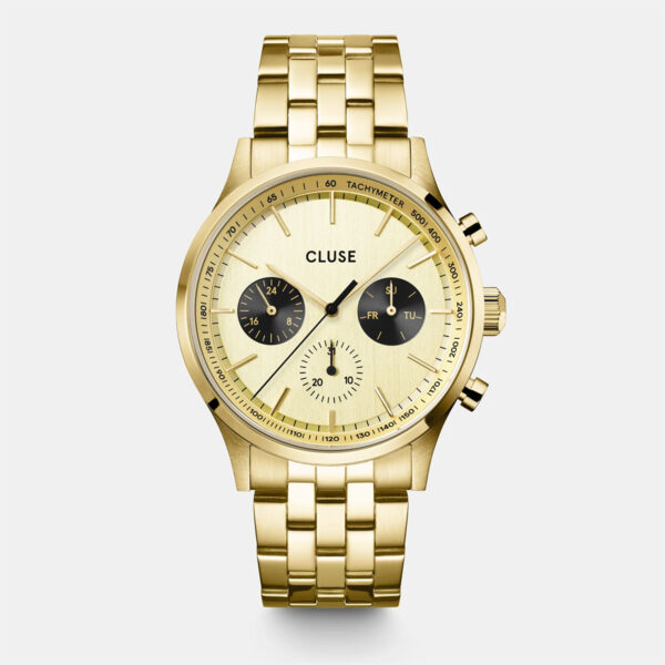 Cluse Antheor Multifunction Watch Steel Full Gold Gold Colour