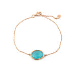 Gregio Crystal Chain Bracelet - 925 Sterling Silver and Rose Gold Plated