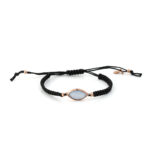 Gregio White Stone Macrame Bracelet - 925 Sterling Silver