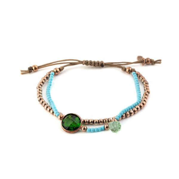 Gregio Color me Βραχιόλι Αλυσίδα - Ροζ Επιχρυσωμένο Ασήμι 925