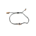 Gregio Eye Zircon Macrame Bracelet - 925 Sterling Silver