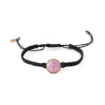 Gregio Purple Crystal Macrame Bracelet - 925 Sterling Silver