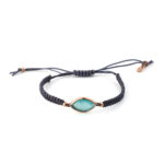 Gregio Crystal Macrame Bracelet - 925 Sterling Silver