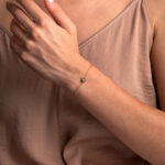 Tiny Eye Bracelet with Zircon - 925 Sterling Silver and Gold Plated - Image 2