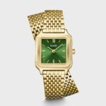 Cluse Gracieuse Petite Watch Double Steel Forest Green Gold Colour