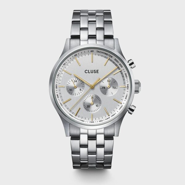 Cluse Anthéor Multifunction Watch Steel Silver Bicolour Silver Colour
