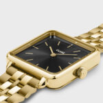 Cluse Gift Box La Tétragone Black Steel Watch n Paperclip Chain Bracelet - Image 4