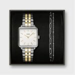 Cluse Gift Box La Tétragone Steel Watch Bicolour n Double Chain Bracelet